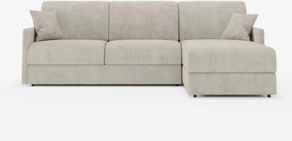 Tommy Divano Letto con penisola contenitore - design minimal e sfoderabile in tessuto smacchiabile simil cotone T33