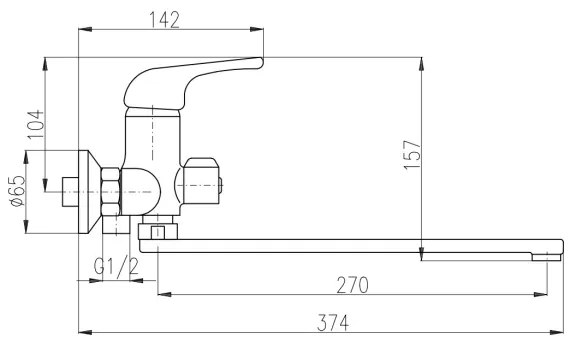 RAV Slezák SA053.5 - Miscelatore per vasca SAZAVA cromo lucido