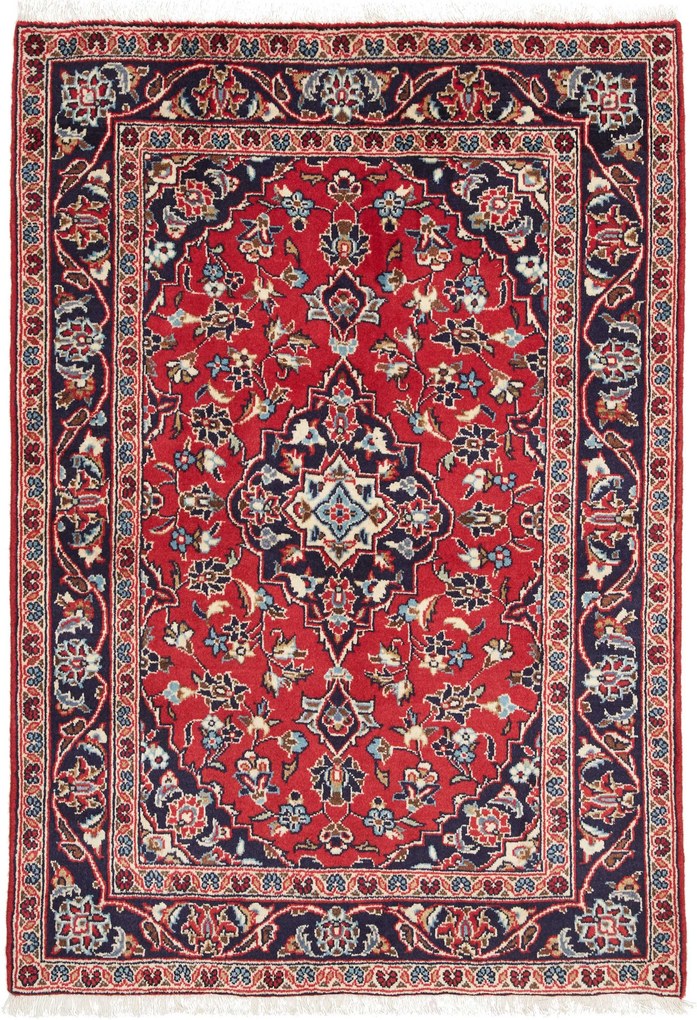 Kashan Tappeto persiano 140 x 100 Rosso (Iran) Annodato A Mano