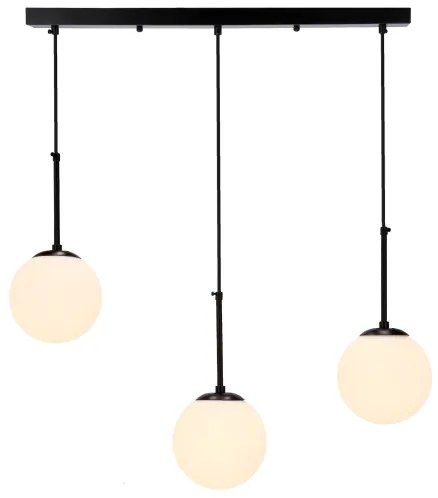 Lampadario a sospensione con filo POMPEI 3xE27/40W/230V nero