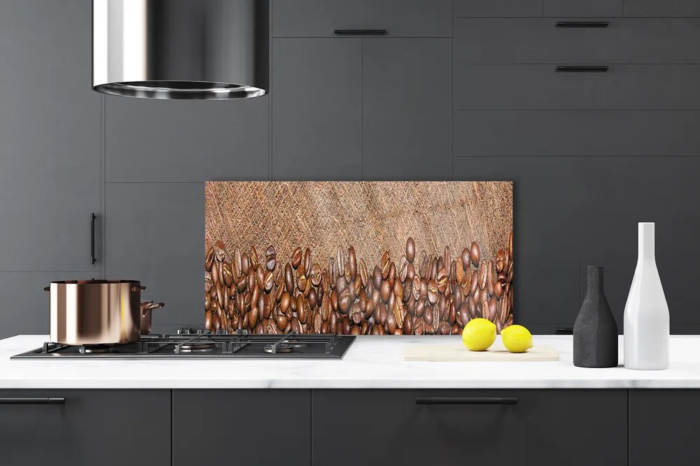 Pannello cucina paraschizzi Cucina in chicchi di caffè 120x60 cm
