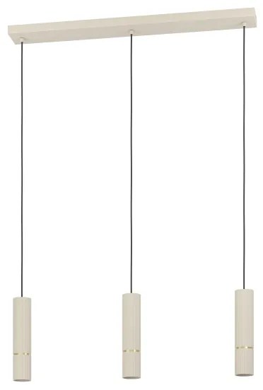 Eglo 901152 - Lampadario LED a sospensione con filo CAMINIA 3xGU10/5W/230V 3000K beige