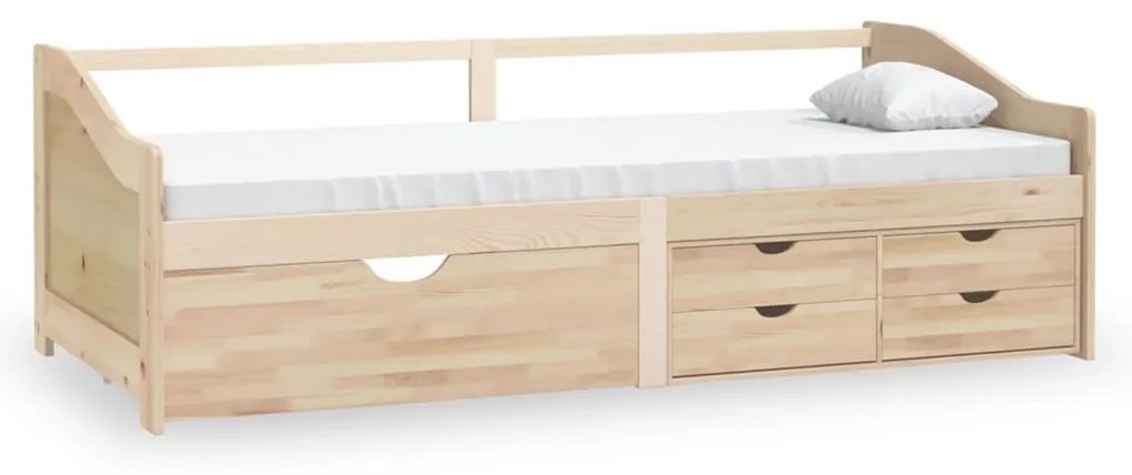 Divano letto 3 posti con cassetti in pino massello 90x200cm