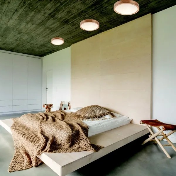 Plafoniera OAK SLIM 2xE27/60W/230V rovere Ø 37 cm