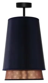 Duolla - Lampadario a plafone BELL SHINY 1xE27/15W/230V diametro 25 cm blu/rame