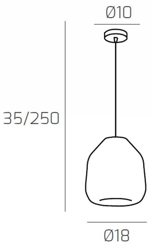 Sospensione Contemporanea Double Skin Beta Metallo Cromo Vetro Ambra 1 Luce E27