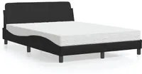 Letto con Materasso Nero 140x190 cm in Similpelle 3208397