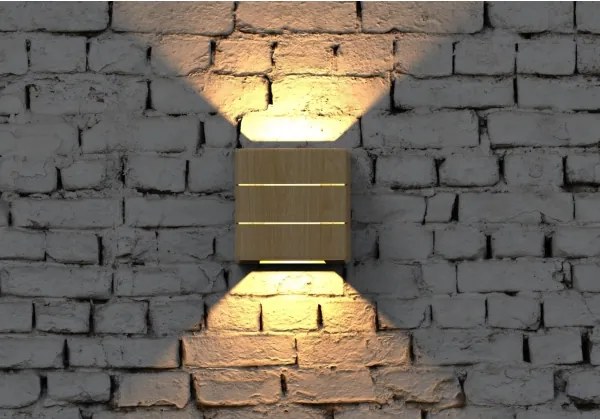 Immax 08522L - Lampada da parete per esterni LUXLINE LED/6W/230V 3000K IP54 rovere