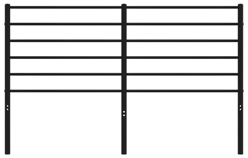 Testiera in metallo nero 150 cm