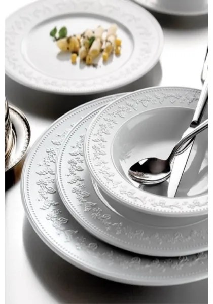 Set da tavola 24 pezzi in porcellana bianca