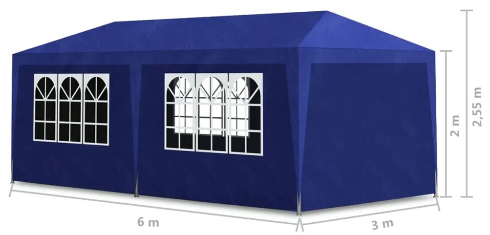 Tenda per Feste 3x6 m Blu