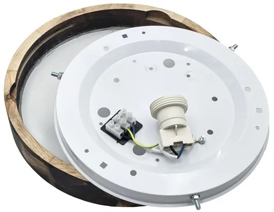 Lampada da soffitto OAK SMOKY SLIM 1xE27/15W/230V Ø 27 cm rovere/marrone scuro