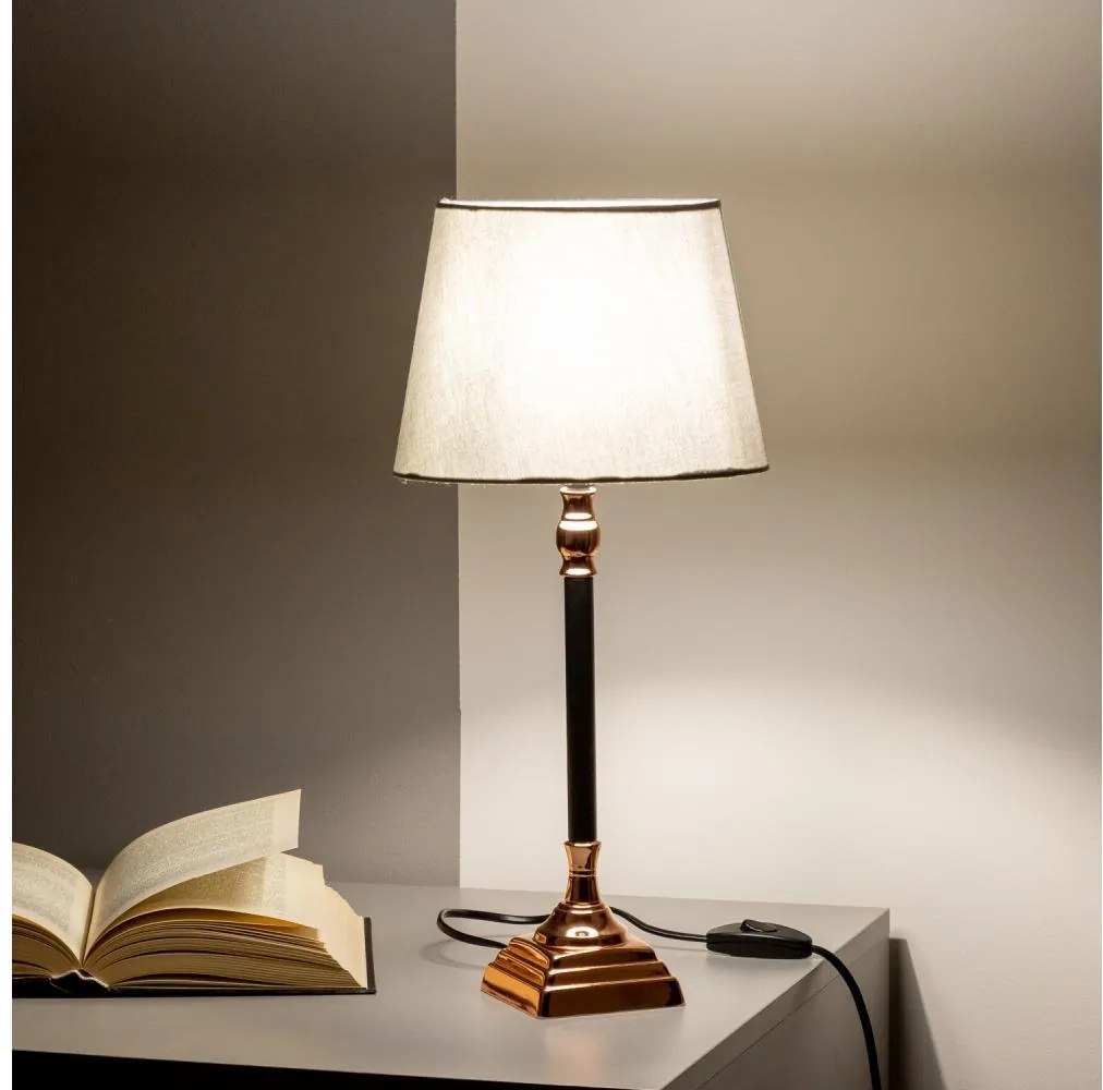 Brilagi - Lampada da tavolo CERIA 1xE14/40W/230V nero/rame/grigio