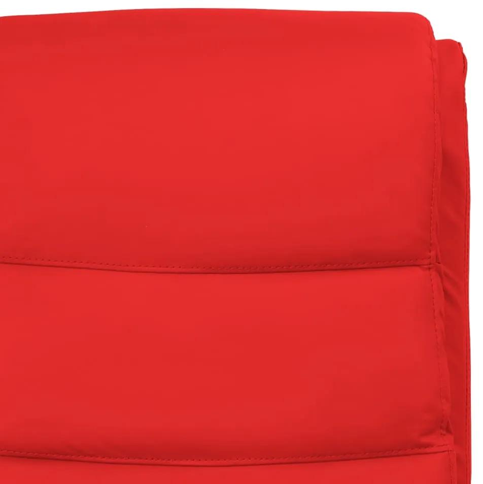 Poltrona massaggiante rossa in similpelle