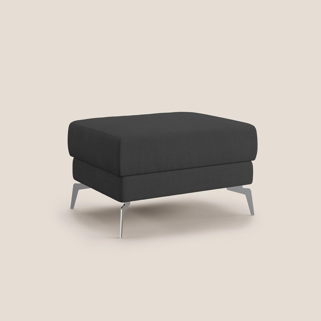 Star Pouf con piedini alti in tessuto impermeabile T02 nero