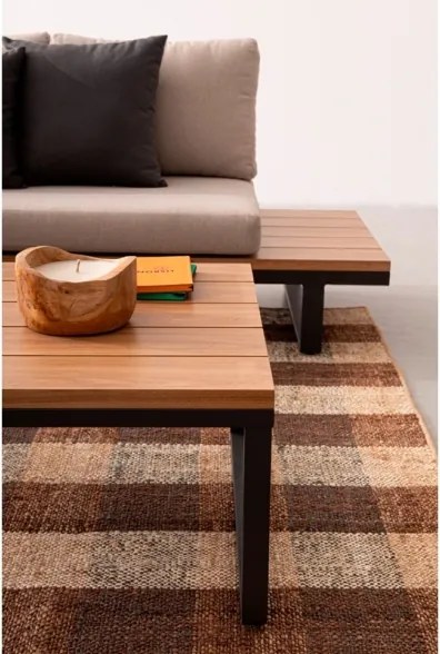 Salotto Angolare In Alluminio Con Cuscini E Tavolino Zelmar Antracite Bizzotto