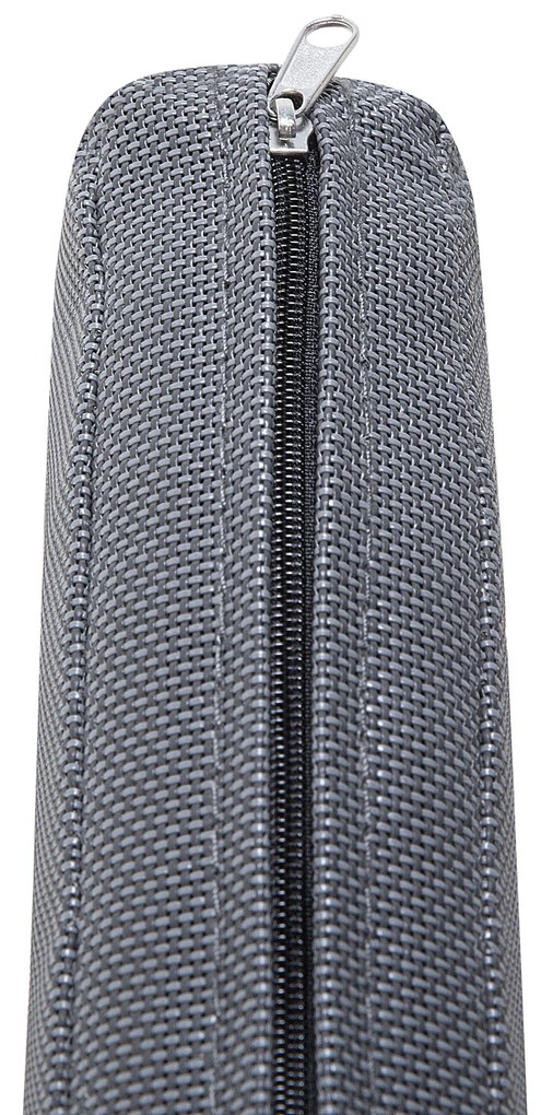 Set di 8 sedie tessuto grigio scuro e bianco BACOLI Beliani