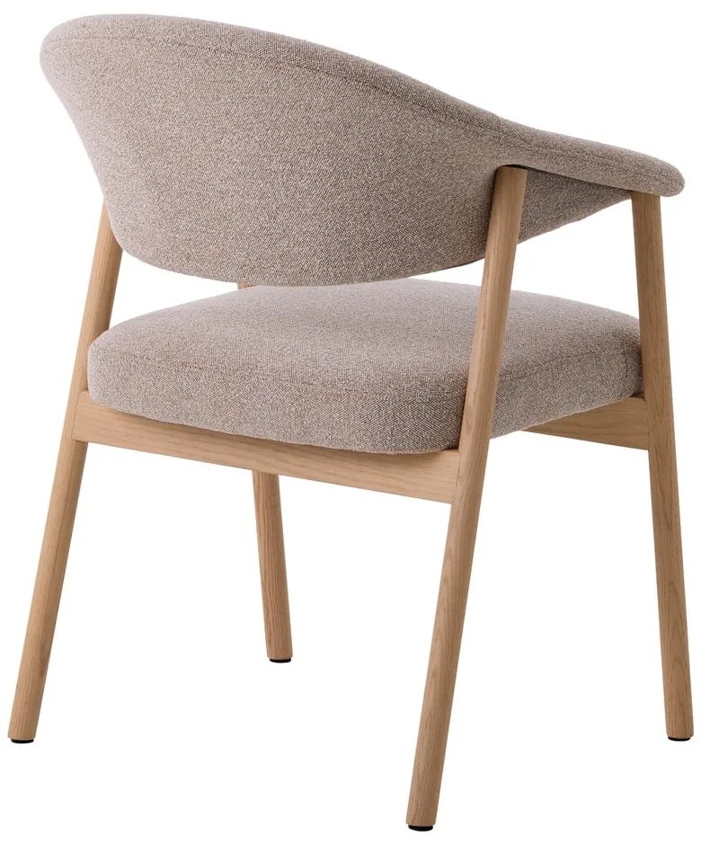 Set di sedie da pranzo beige in rovere massiccio con braccioli 2 pz Elk – Unique Furniture