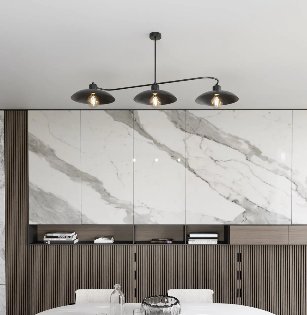 Lampadario a sospensione FOSTER 3 Black