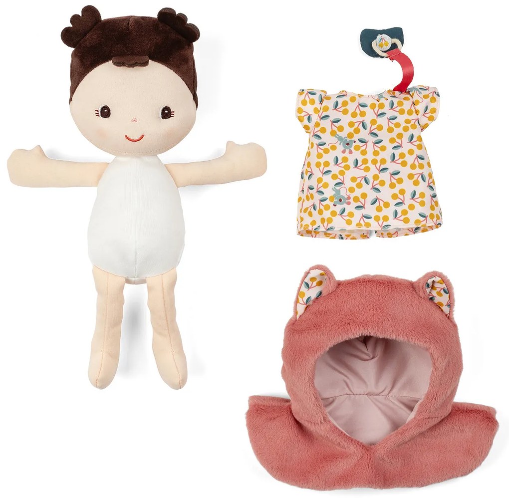 Lilliputiens - Bambola di stoffa Jeanne e marsupio porta-bebè