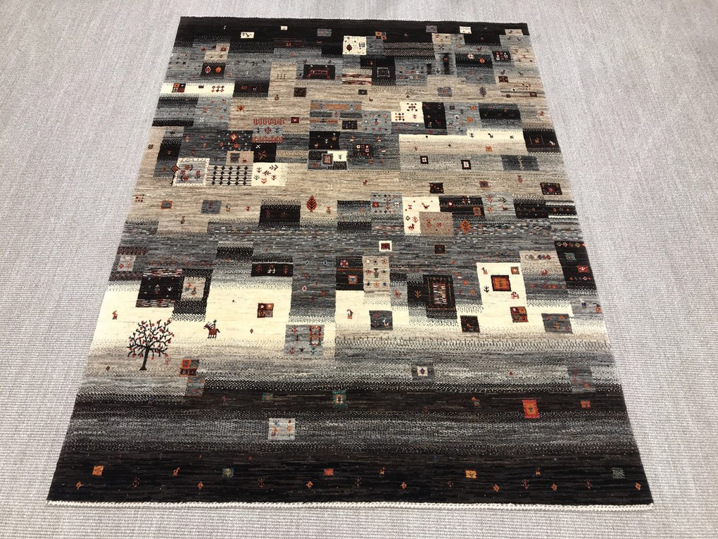 Loribaft Tappeto persiano 200 x 150 Grigio (Iran) Annodato A Mano