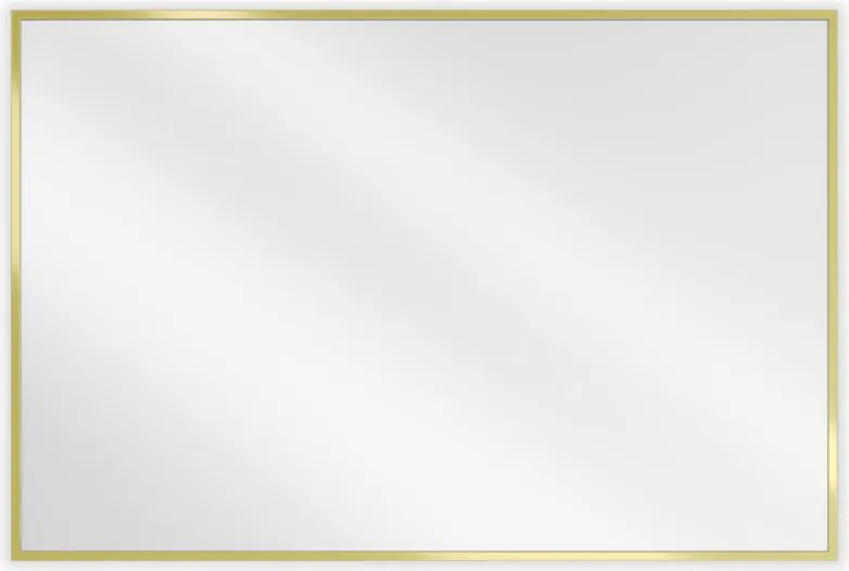 Mexen Loft specchio da bagno rettangolare 90 x 60 cm, cornice dorata - 9852-090-060-000-50