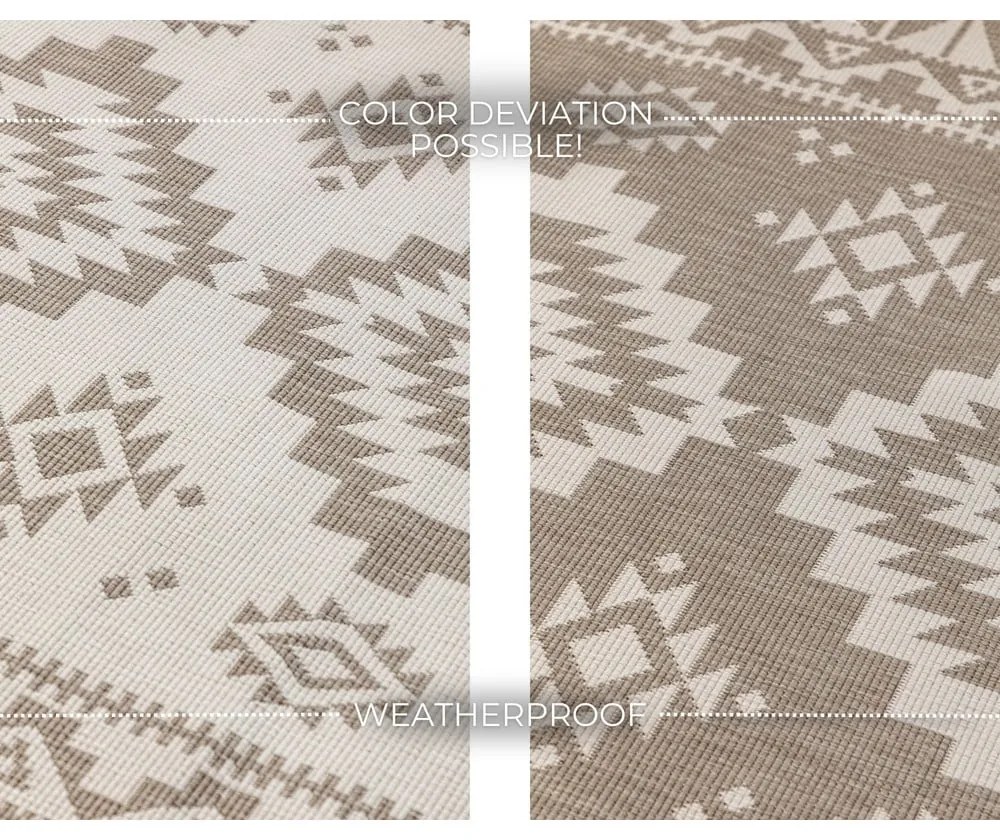 Tappeto per esterni marrone crema 120x170 cm Gemini - Elle Decoration