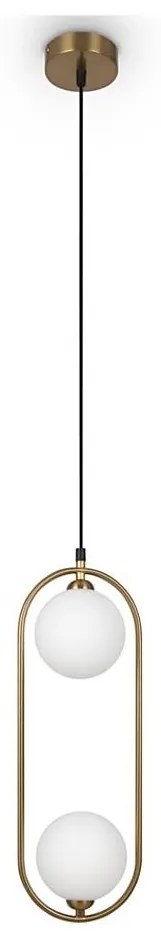 Maytoni MOD013PL-02BS1 - Lampadario a sospensione con filo RING 2xG9/25W/230V ottone