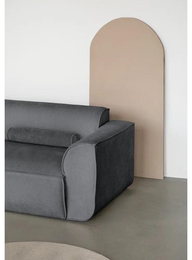 Divano angolare componibile grigio (con penisola a destra/a forma di "U") Flex Felix – Miuform