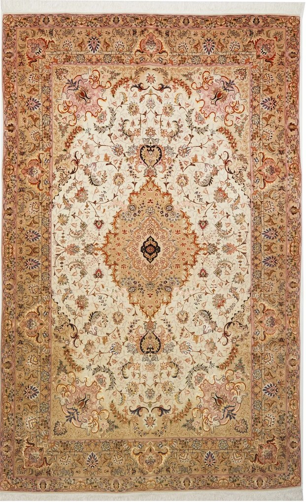 Tabriz Tappeto persiano 320x200 Beige (Iran) Annodato A Mano