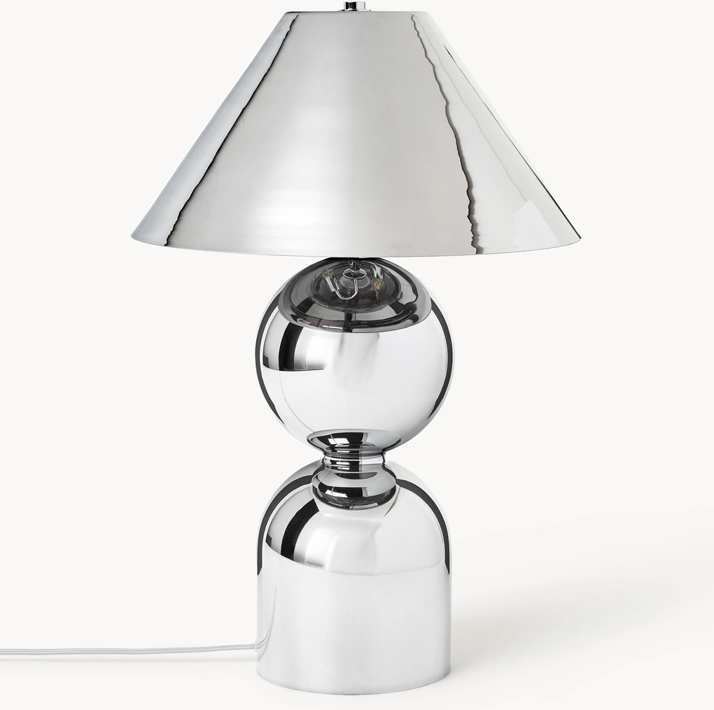 Lampada da tavolo grande in vetro specchiato con paralume orientabile Danielle