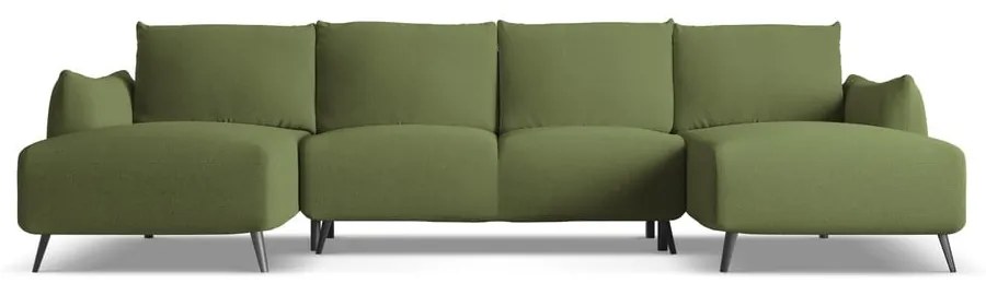 Divano angolare verde Malie – Makamii