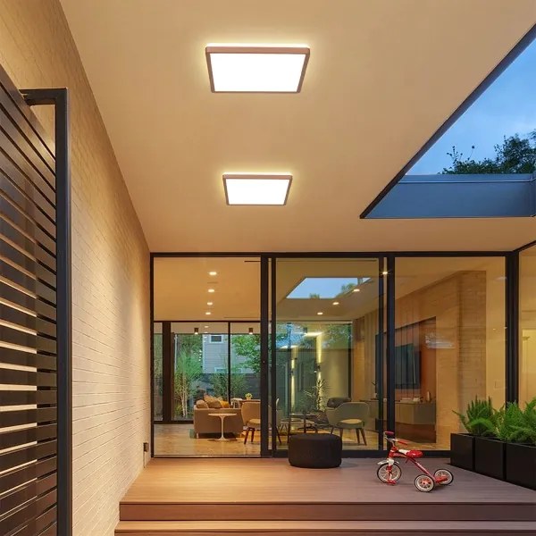 Brilagi - Plafoniera LED Ultra Slim per bagno, 24W/230V, 42x42 cm, oro rosa, IP54