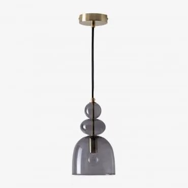 Lampada Da Soffitto In Vetro Bezany Grigio Mercurio - Sklum