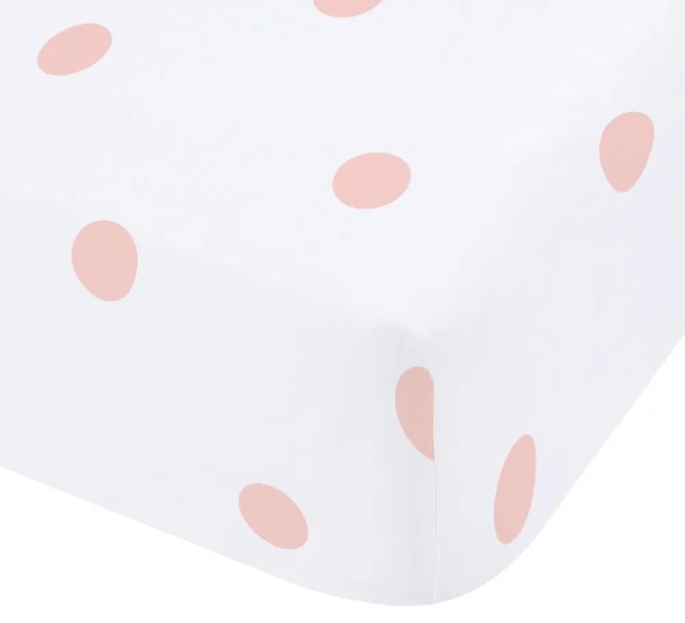 Lenzuolo con angoli bianco e rosa in flanella 150x200 cm Polka Dot – Catherine Lansfield