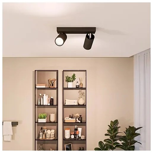 Philips - Luce Spot da bagno IDRIS 2xGU10/5W/230V IP44 nero