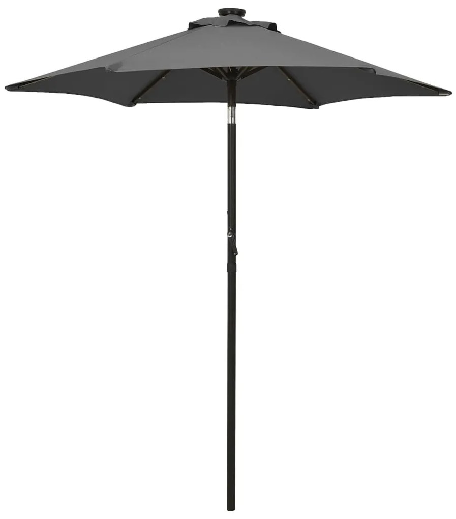 Ombrellone Con Luci Led Antracite 200x211 Cm İn Alluminio /