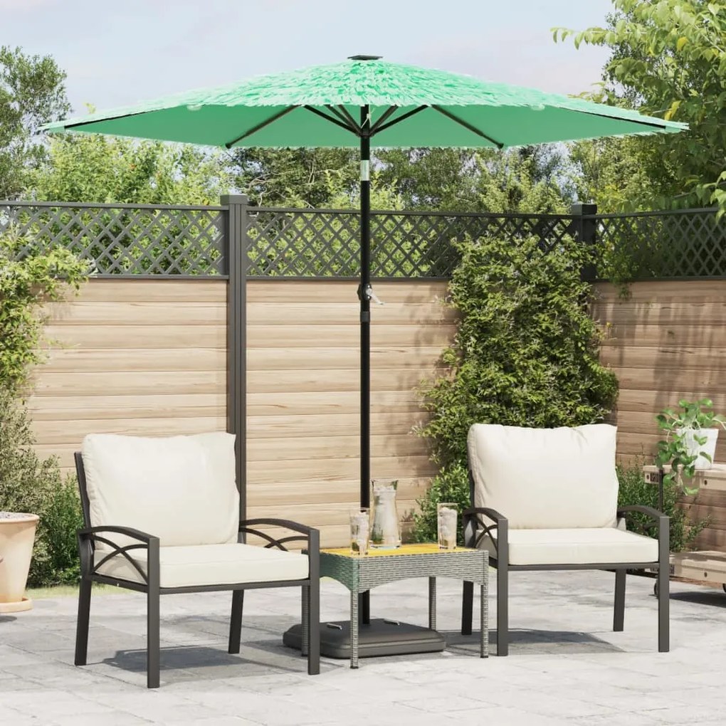 Ombrellone Giardino Con Palo İn Acciaio Verde 223x223x213 Cm /