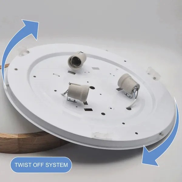 Brilagi - Lampada LED da soffitto CARVALHO SLIM 3xE27/60W/230V rovere Ø47 cm