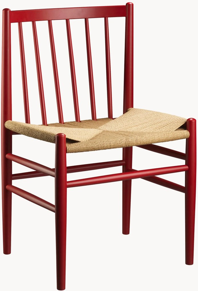 Sedia in legno di faggio intrecciata a mano J80