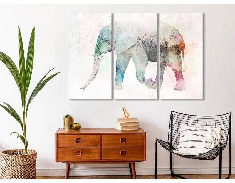 Quadro  Painted Elephant (3 Parts)  Larghezza x Altezza Home decor 120x80