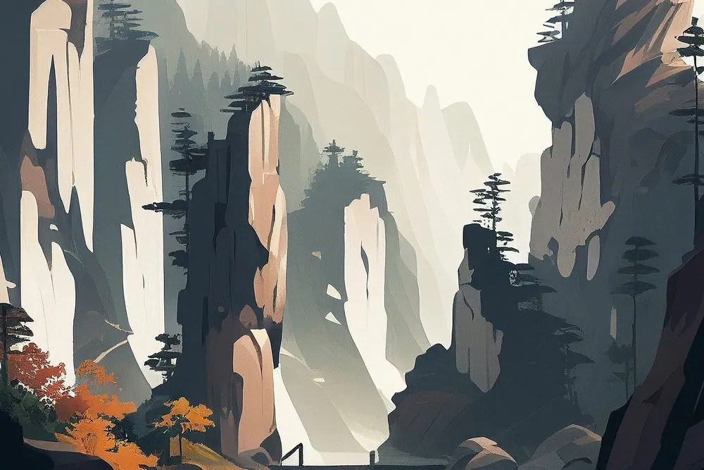 Quadro su tela – Montagna Tianzi in Cina