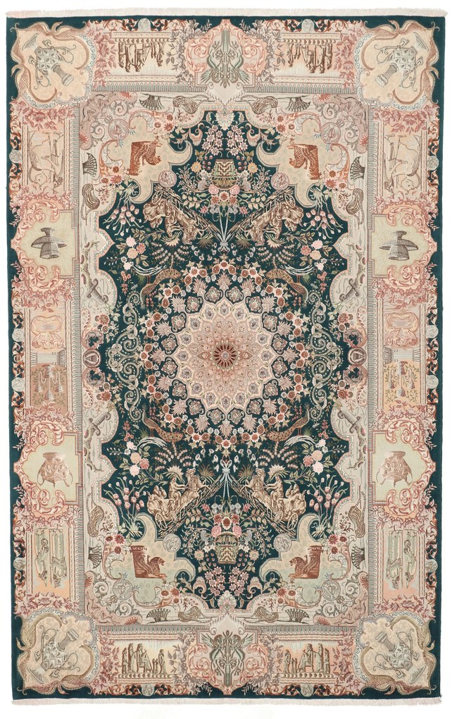 Tabriz Tappeto 310x200 (Iran) Annodato A Mano