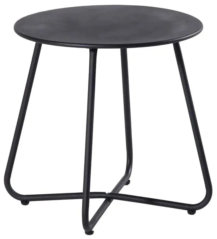 Tavolino Fungo Metallo - Nero Verniciato a Polvere D.44x45H cm