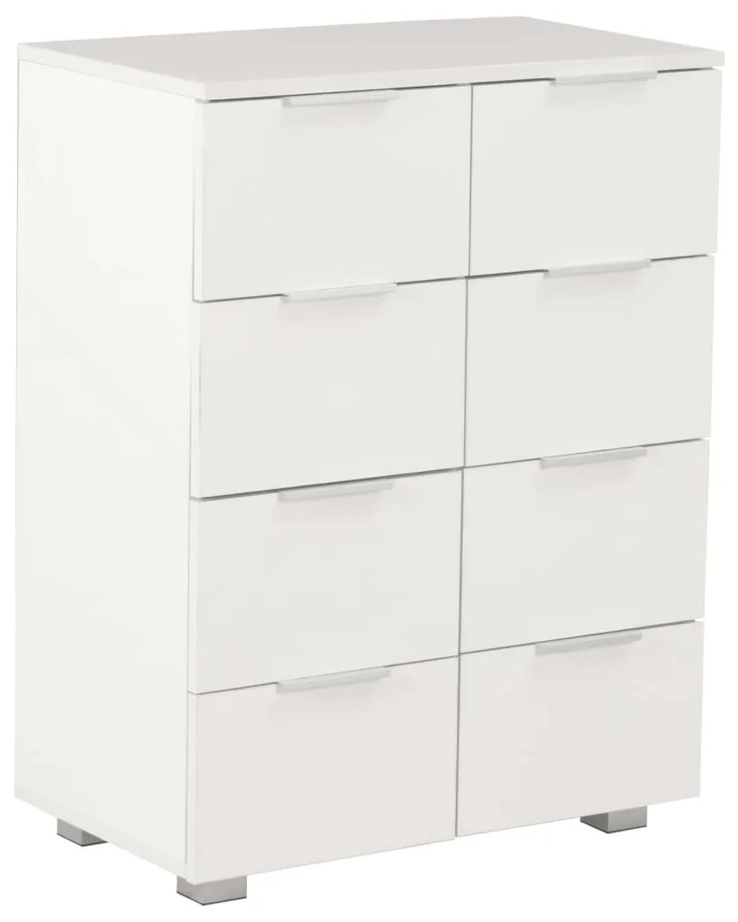 Credenza bianco lucido 60x35x80 cm in legno multistrato