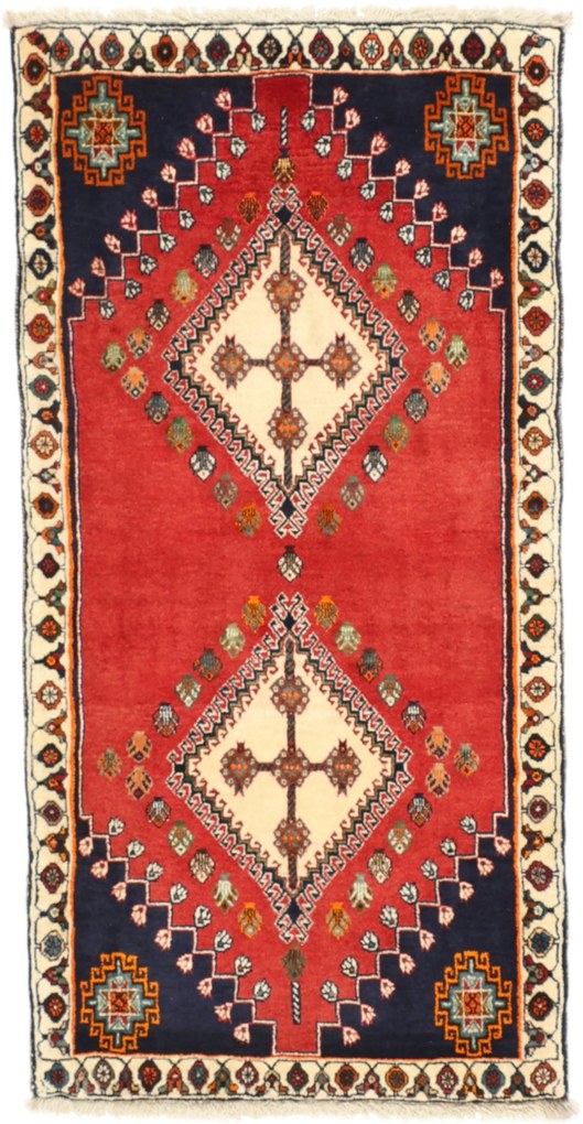 Shiraz Tappeto 90x170 (Iran) Annodato A Mano