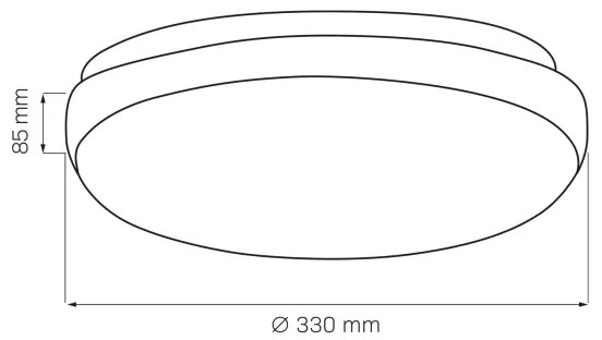Plafoniera BOGDAN 2xE27/20W/230V diametro 33 cm bianco