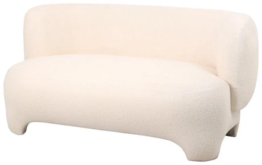Divano bouclé bianco 142 cm Ardor - Leitmotiv