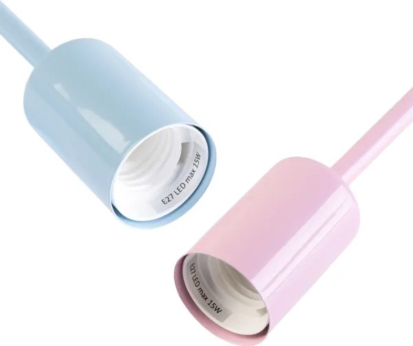 Plafoniera CAMBRIDGE 4x E27/15W/230V blu/rosa