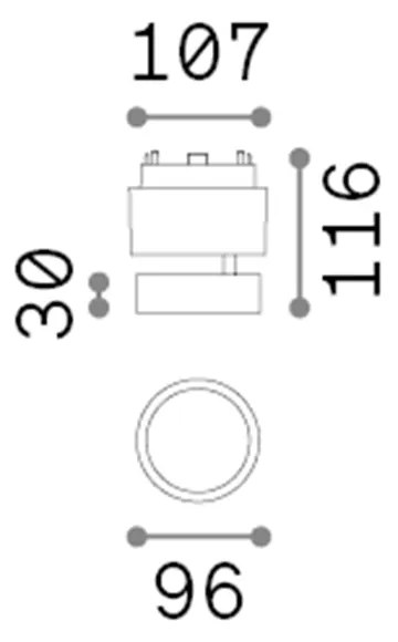 Sistema Binario Arca Metallo Ottone Led 9W 3000K Luce Calda